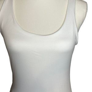 Sincerely Jules Women's Medium White Polyester Spandex Tank top bodysuit